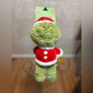 Brand New Doctor Seuss The Santa  Grinch  15” Plush Clinker & Squeaky  Dog Toy